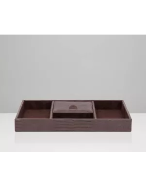 305195 Blake Valet Tray WOLF Brown Lizard