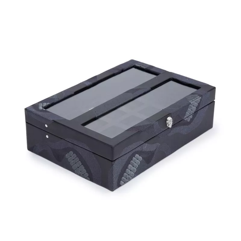 493502 Memento Mori 10pc Watch Box WOLF Black