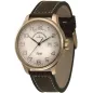8554DD-12-Pgr-f2 Швейцарський годинник Zeno-Watch Basel XLarge, Auto, white dial, cooper fig, Day-Date, brown leather