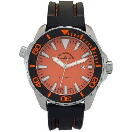 6603-a5 Zeno-Watch Basel ProDiver II, Auto, oranžová dial, bk rubber strap