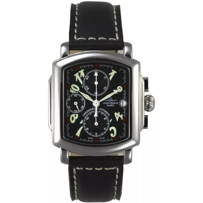 8100 Швейцарський годинник Zeno-Watch Basel black dial