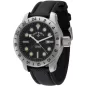 1563-a1 Швейцарський годинник Zeno-Watch Basel Jumbo GMT, Auto, bk dial, date, Mineral, black rubber strap