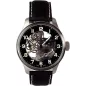 8558S-a1 Швейцарський годинник Zeno-Watch Basel OS, Mech, Skeleton, black dial, black leather strap