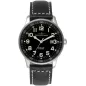 P554-a1 Швейцарський годинник Zeno-Watch Basel XLarge, Auto, black dial, date, black leather strap