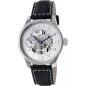 8558S-e2 Швейцарський годинник Zeno-Watch Basel Mech, Skeleton, white dial, chromed fig, bk leather strap