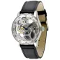 P558-9S-e2 Швейцарський годинник Zeno-Watch Basel Mech, Skeleton, white dial, chromed fig, bk leather strap