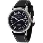 88074-24-a1 Швейцарський годинник Zeno-Watch Basel XL Nostalgia, Auto, 24H, bk dial, date, bk leather strap
