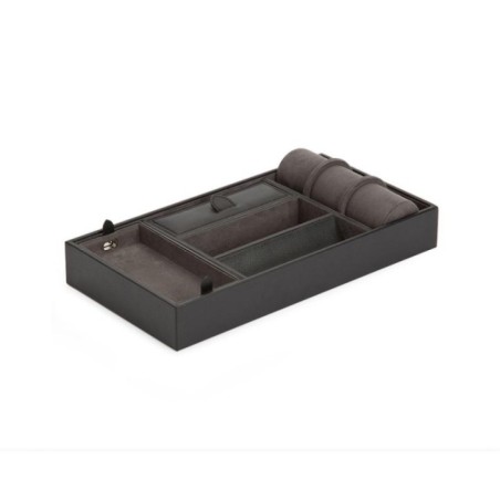 306402 Blake Valet Tray W/Watch Cufflink WOLF Black Grey