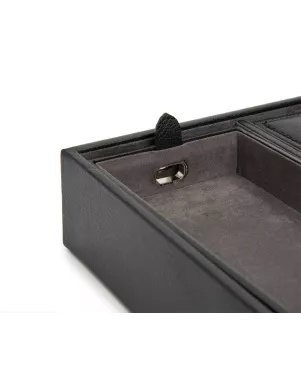 306402 Blake Valet Tray W/Watch Cufflink WOLF Black Grey