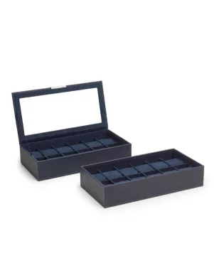 319717 Stackable Watch Tray Set 2 x 12 pcs WOLF Navy