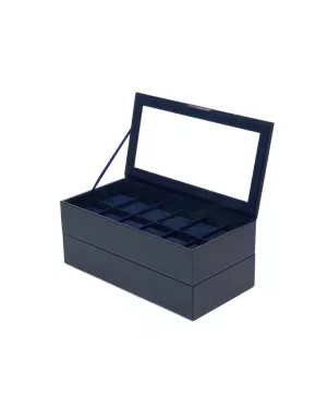 319717 Stackable Watch Tray Set 2 x 12 pcs WOLF Navy