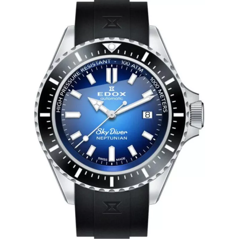 Годинник Edox SkyDiver Neptunian Automatic 80120 3NCA BUIDN Годинник Edox SkyDiver Neptunian Automatic 80120 3NCA BUIDN