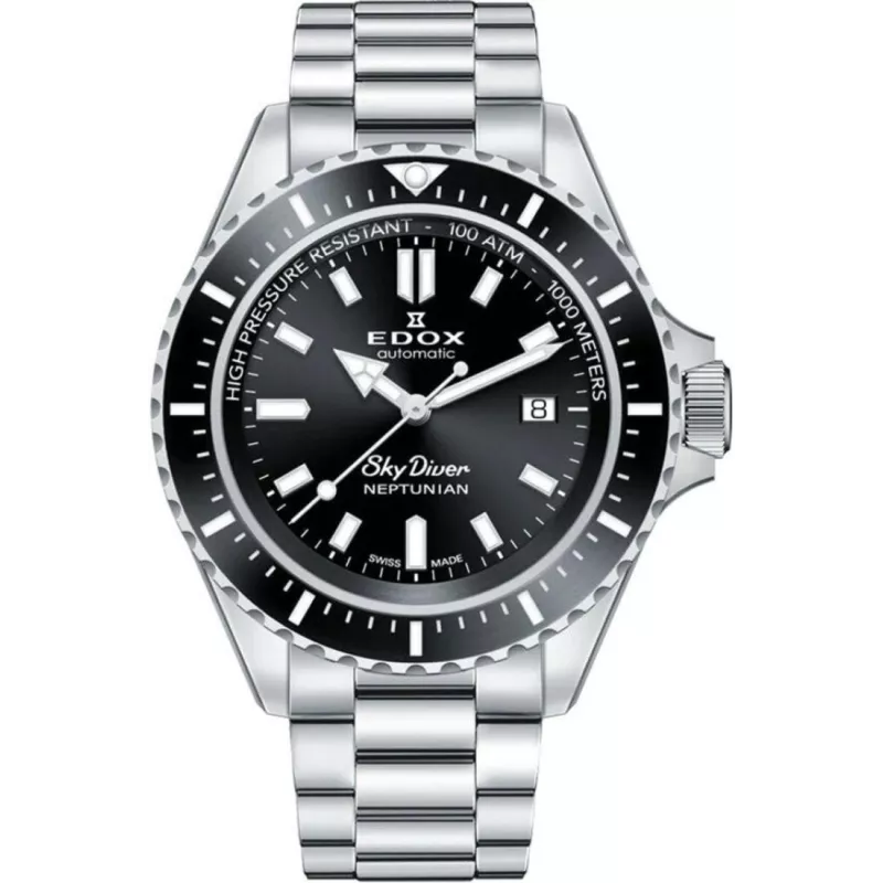 Годинник Edox SkyDiver Neptuinian Automatic 80120 3NM NIN Годинник Edox SkyDiver Neptuinian Automatic 80120 3NM NIN
