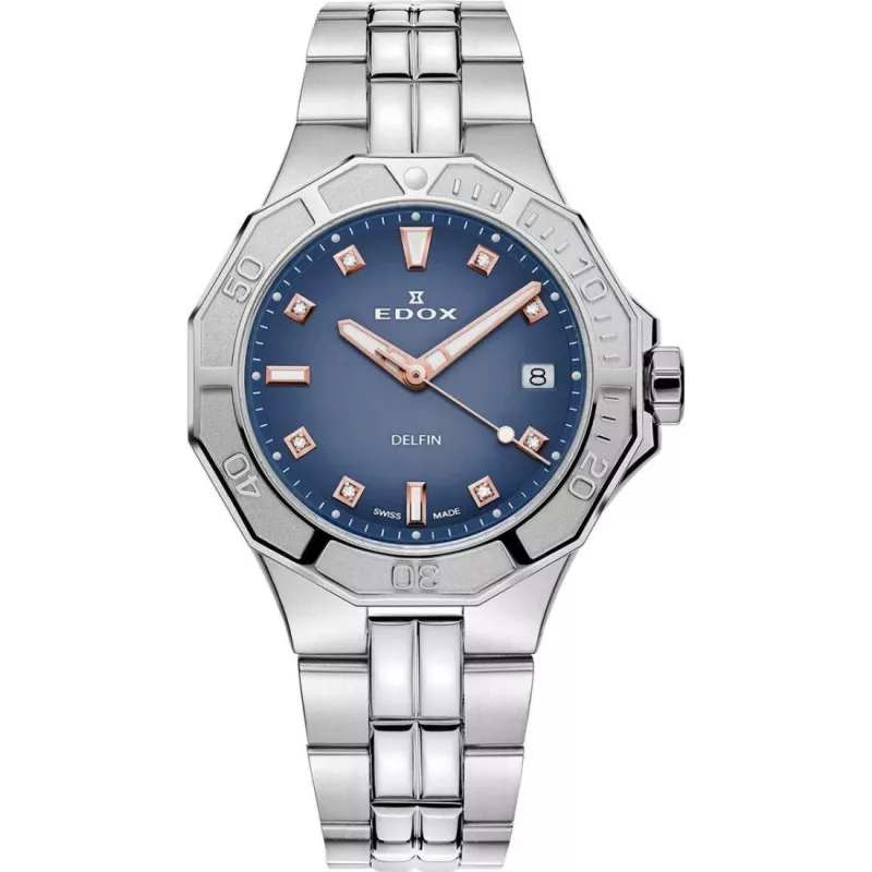 Годинник Edox Delfin Diver Date Lady 53020 3M BUDDR Годинник Edox Delfin Diver Date Lady 53020 3M BUDDR