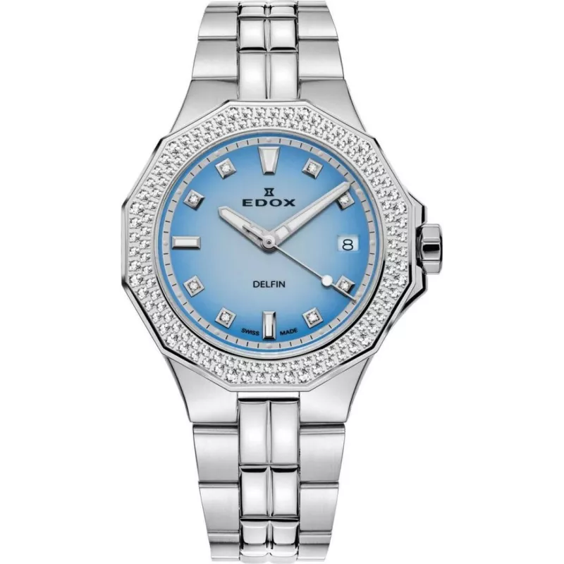 Годинник Edox Delfin Diver Date Lady 53020 3D120M BUCND Годинник Edox Delfin Diver Date Lady 53020 3D120M BUCND