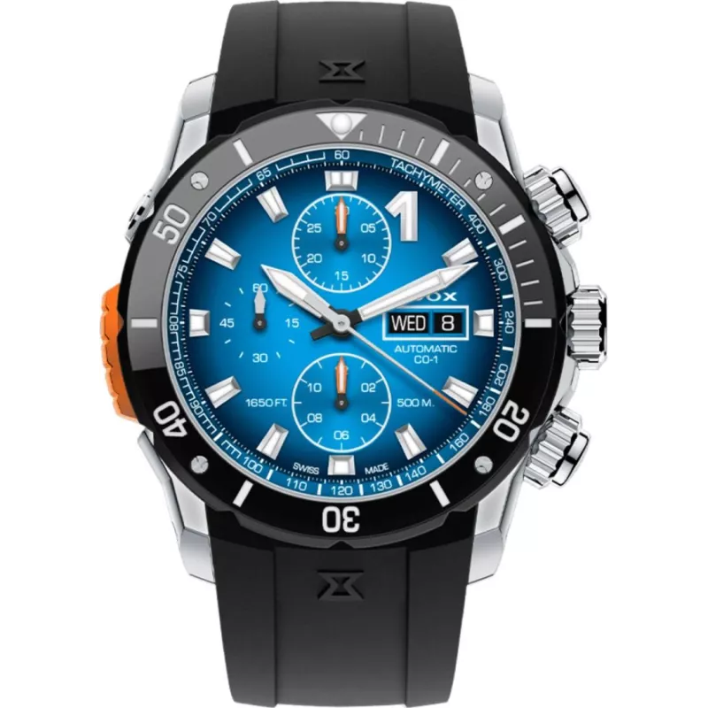 Годинник Edox CO-1 Chronograph Automatic 01128 3NOCA BUIDN Годинник Edox CO-1 Chronograph Automatic 01128 3NOCA BUIDN