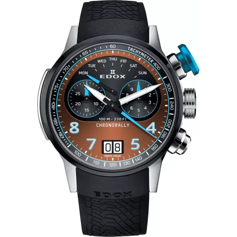 Годинник Edox Chronorally Chronograph 45 38003 TINBU BRNBU