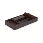 306406 Blake Valet Tray W/Watch Cufflink WOLF Brown Pebble