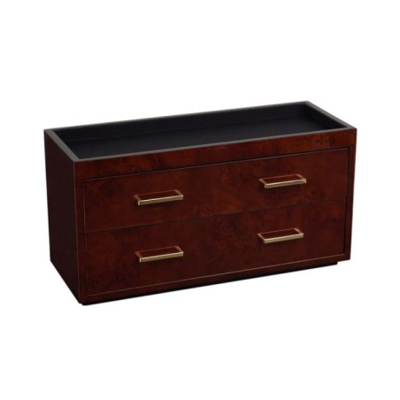 460310 Meridian 2 Drawer Valet Burl WOLF