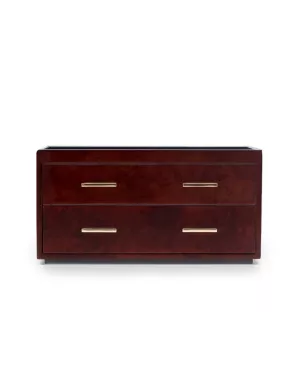 460310 Meridian 2 Drawer Valet Burl WOLF