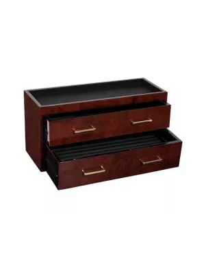 460310 Meridian 2 Drawer Valet Burl WOLF