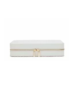 766153 Maria Large Zip Jewelry Case - White WOLF