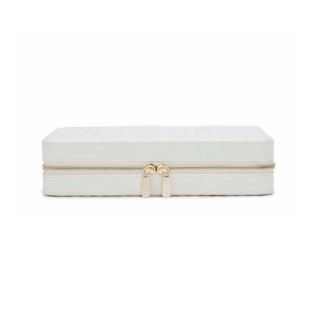 766153 Maria Large Zip Jewelry Case - White WOLF