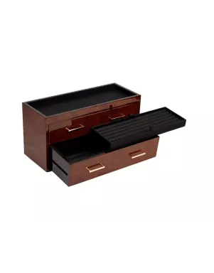 460310 Meridian 2 Drawer Valet Burl WOLF