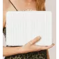766153 Maria Large Zip Jewelry Case - White WOLF