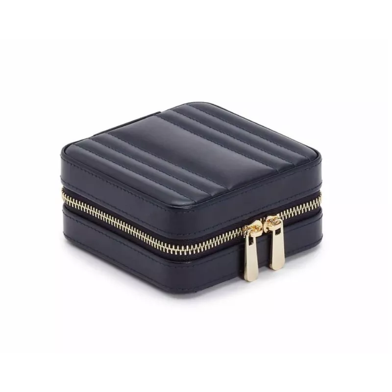 766217 Maria Square Zip Jewelry Case - Navy WOLF
