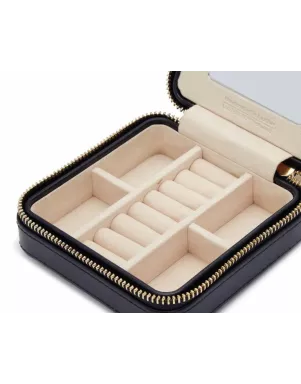 766217 Maria Square Zip Jewelry Case - Navy WOLF
