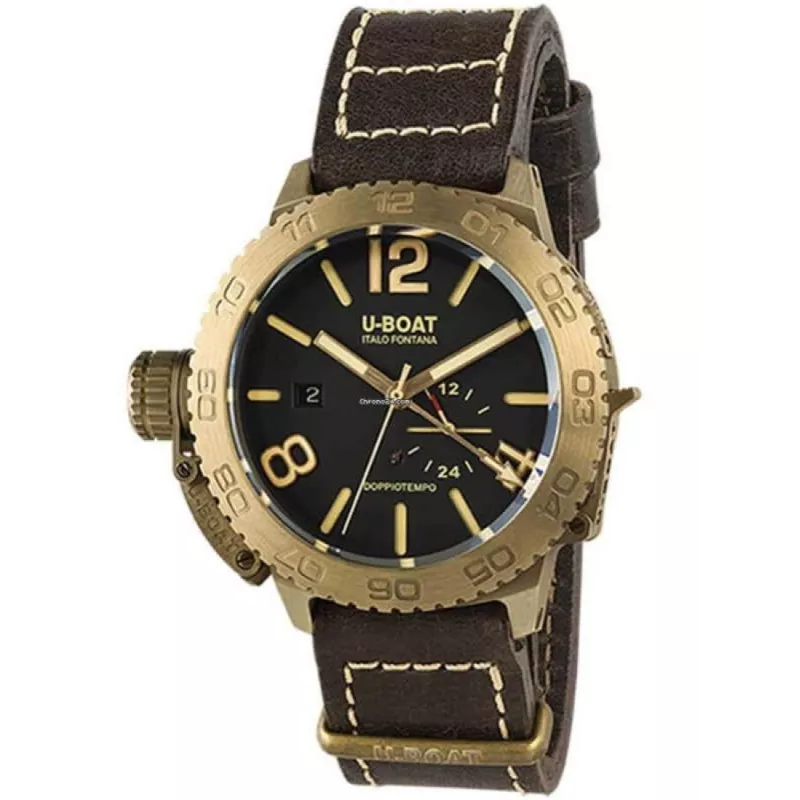 9008 DOPPIOTEMPO BRONZO COFFEE AUTO S/N:0138 Наручний годинник U-BOAT
