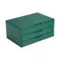 392012 Sophia Jewelry Box with Drawers WOLF Forest Green