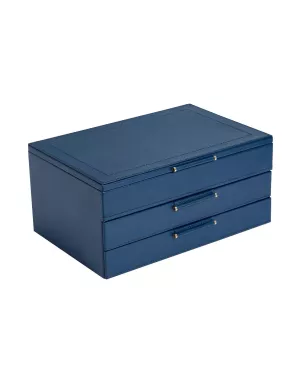 392017 Sophia Jewelry Box with Drawers WOLF Indigo