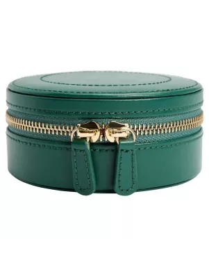 392312 Sophia Round Mini Travel Zip Case WOLF Forest Green