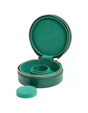 392312 Sophia Round Mini Travel Zip Case WOLF Forest Green