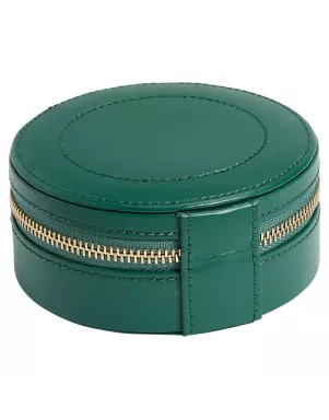 392312 Sophia Round Mini Travel Zip Case WOLF Forest Green
