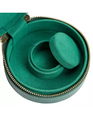 392312 Sophia Round Mini Travel Zip Case WOLF Forest Green