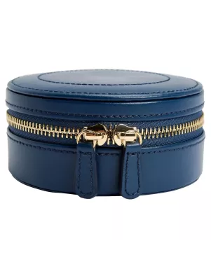 392317 Sophia Round Mini Travel Zip Case WOLF Indigo