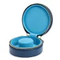 392317 Sophia Round Mini Travel Zip Case WOLF Indigo