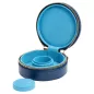 392317 Sophia Round Mini Travel Zip Case WOLF Indigo