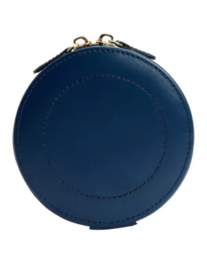 392317 Sophia Round Mini Travel Zip Case WOLF Indigo