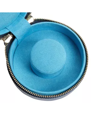 392317 Sophia Round Mini Travel Zip Case WOLF Indigo