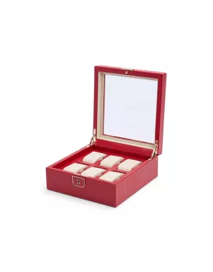 213872 Palermo 6 PC Watch Box - Red WOLF