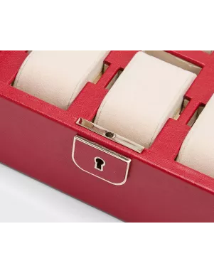 213872 Palermo 6 PC Watch Box - Red WOLF