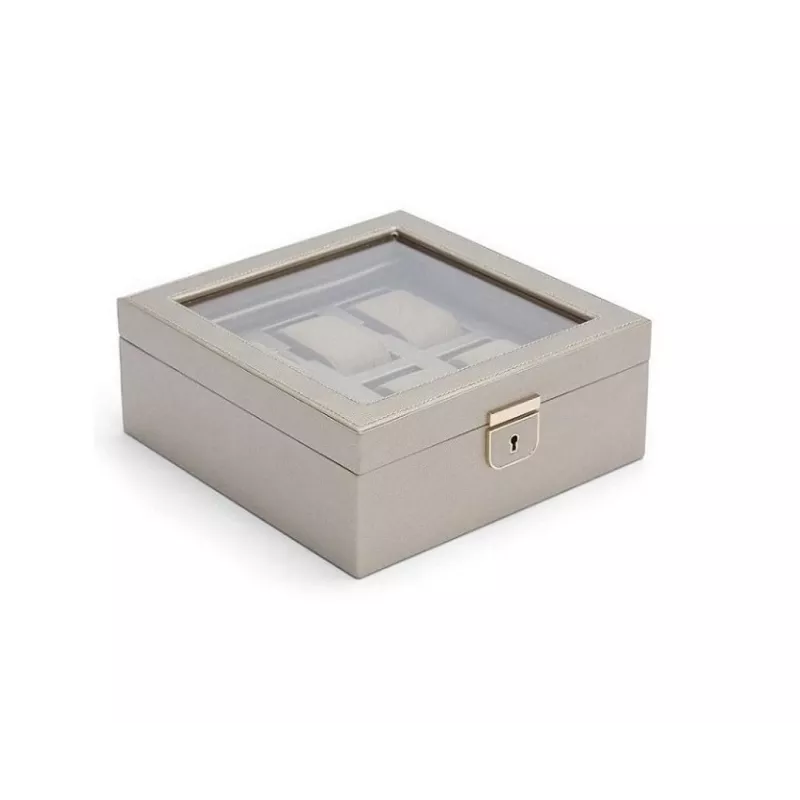 213878 Palermo 6 PC Watch Box - Pewter WOLF