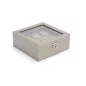 213878 Palermo 6 PC Watch Box - Pewter WOLF