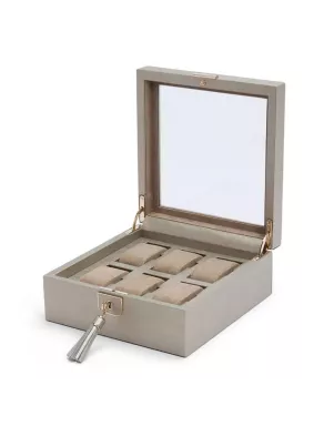213878 Palermo 6 PC Watch Box - Pewter WOLF