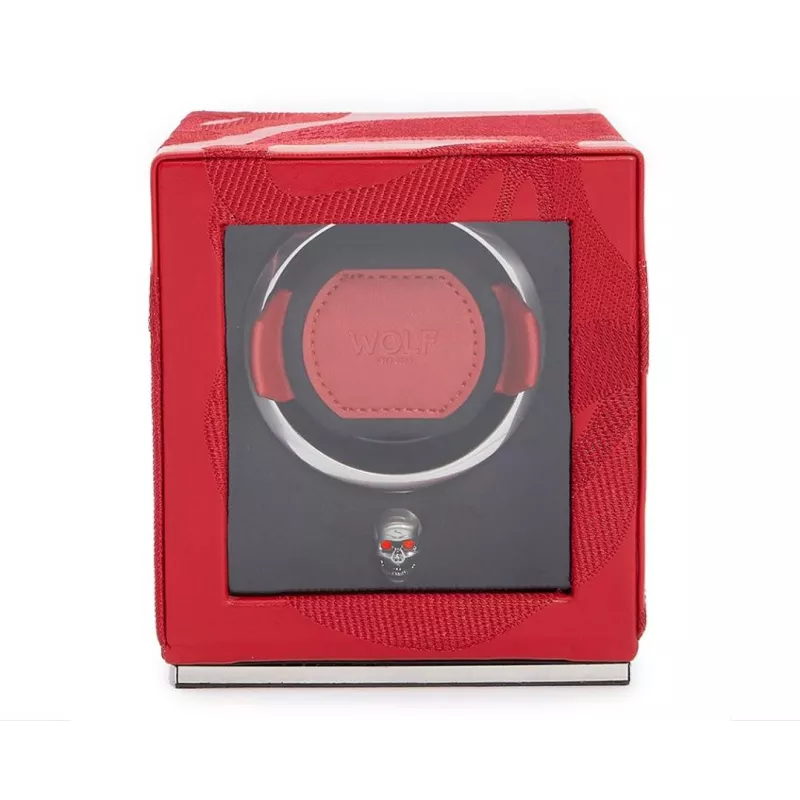 493172 Memento Mori Cub Watch Winder WOLF with Cover Red
