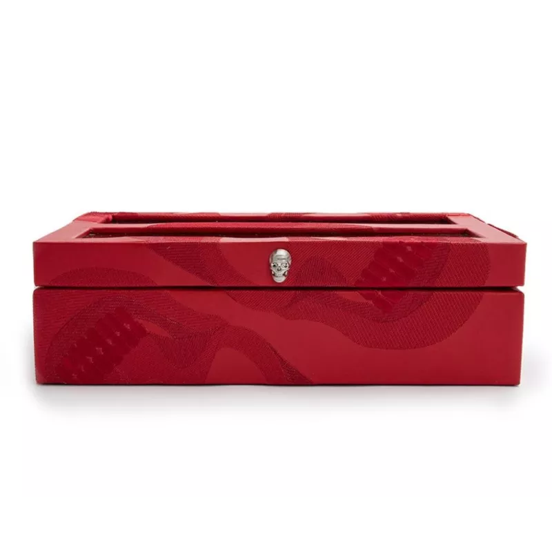 493572 Memento Mori 10pc Watch Box WOLF Red